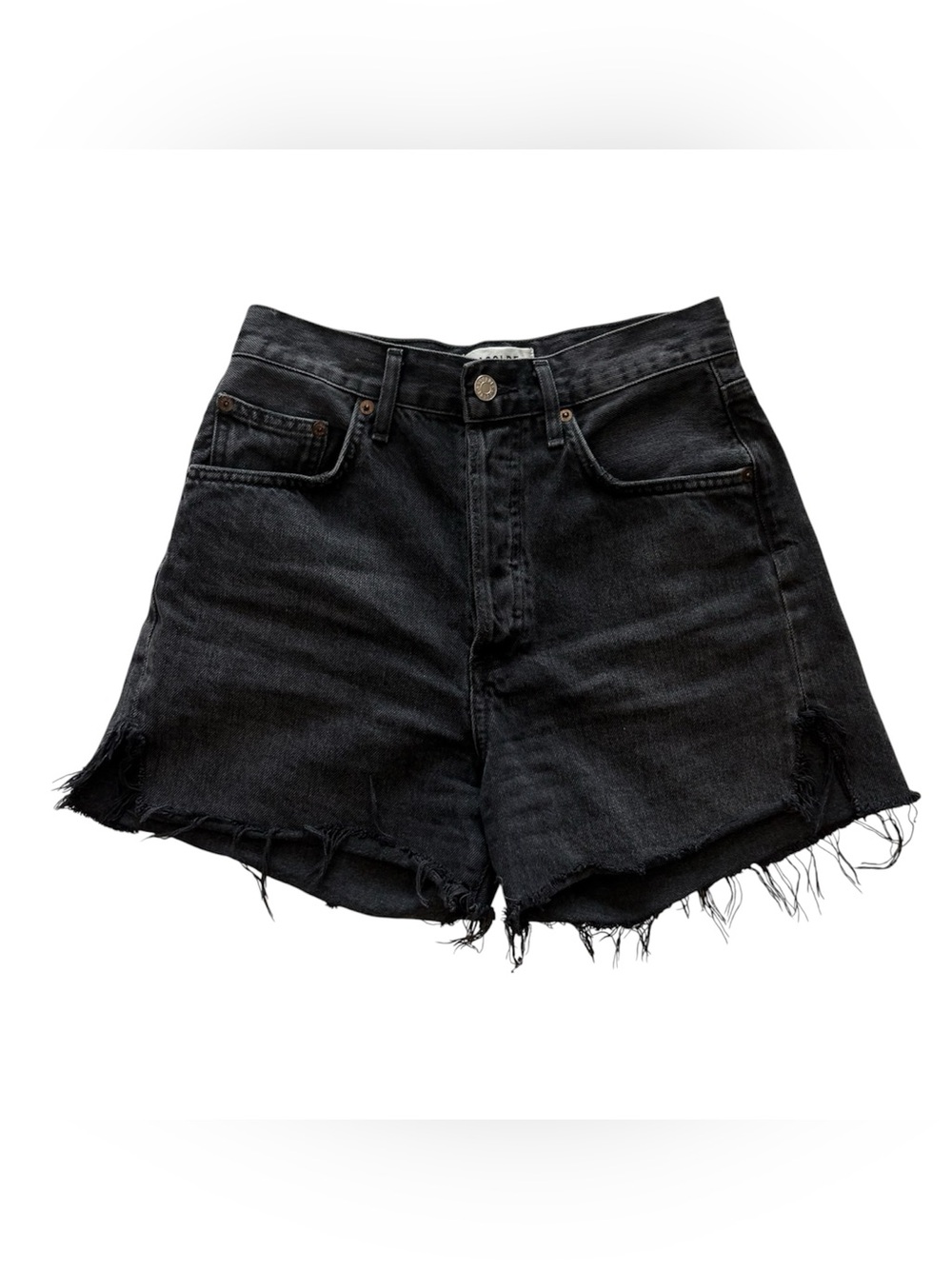 Agolde Size 25 Dee Vintage High Rise Jean Shorts - Divise - Black A9035-1157